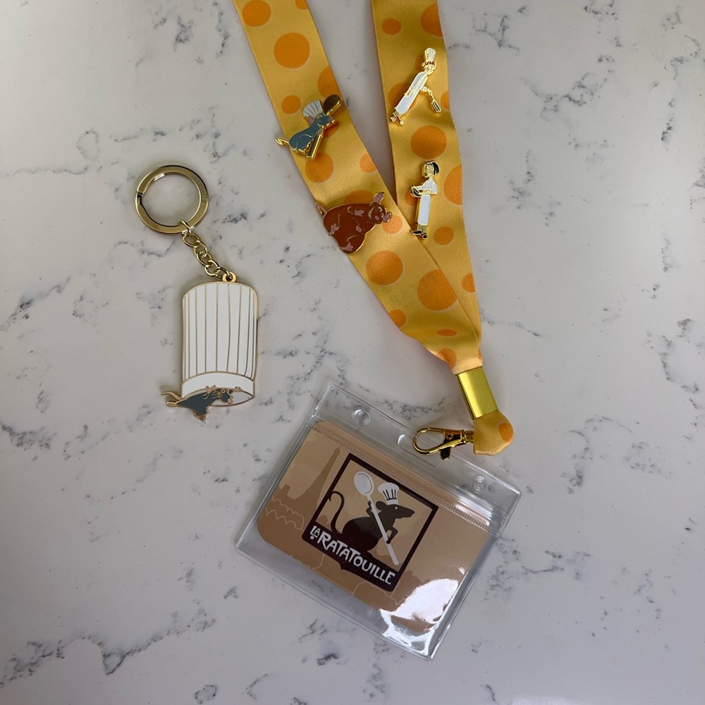 Disney Pixar Ratatouille Pin and Lanyard set with Keychain by Loungefly